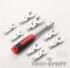 9 in 1 Flexible head flare spanner set 9pcs, 9-19mm quick release connection