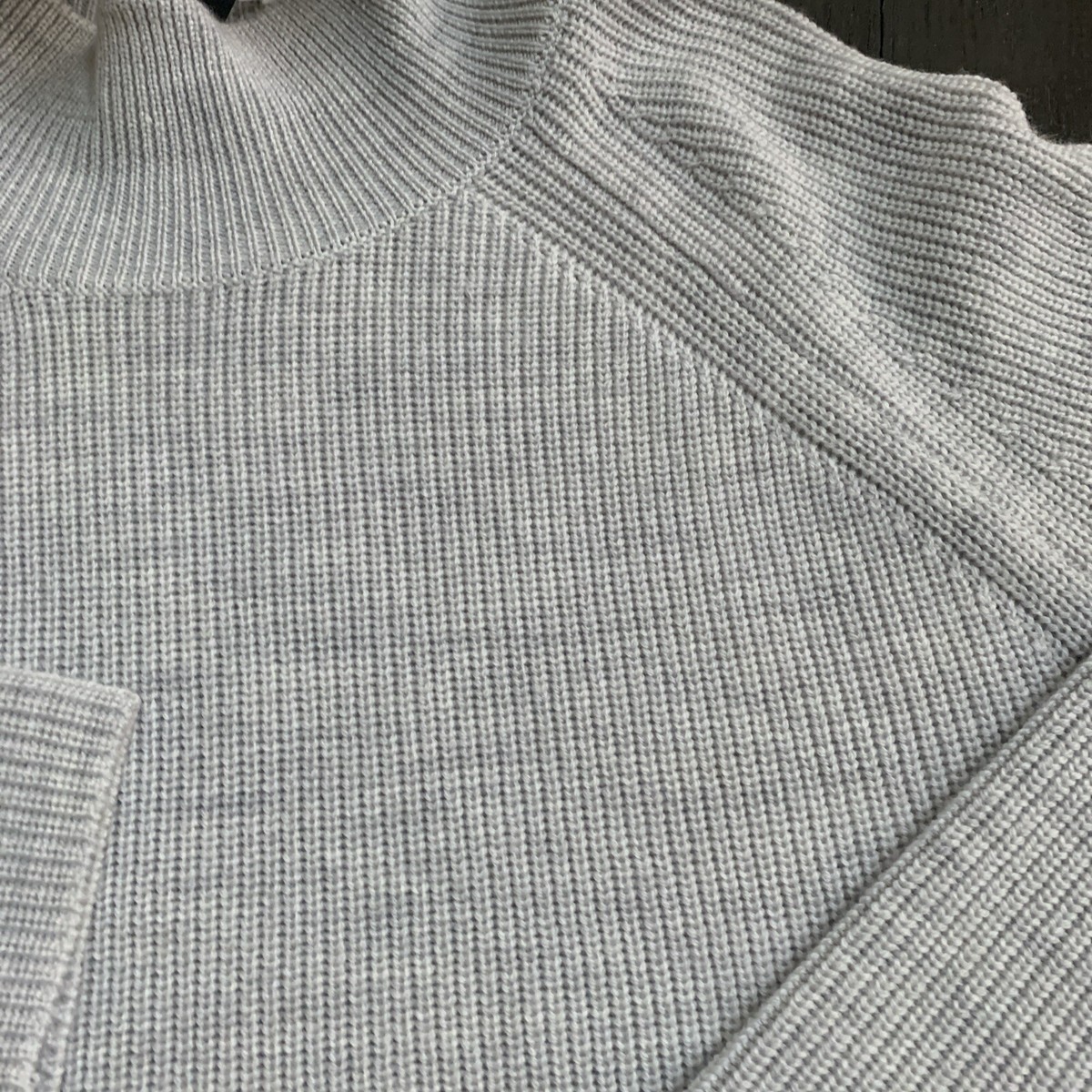 Eileen Fisher  Turtleneck Raglan Top レディース Sweaters Sea Salt NWT Eileen Fisher Sea Salt Extra Fine Merino Wool Turtle