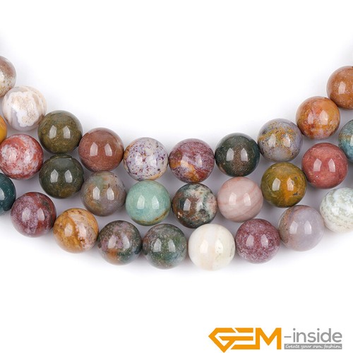 8mm Natural Assorted Gemsotnes Round Loose Beads For Jewellery Making 15" DIY AU - Picture 41 of 311