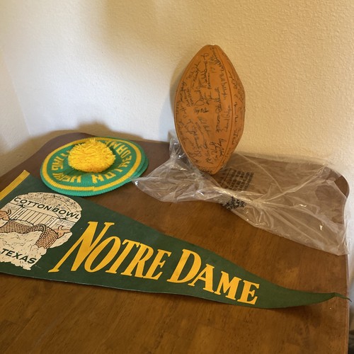 Joe Theismann 1970 Notre Dame Fighting Irish Team fútbol americano firmado - Imagen 12 de 12