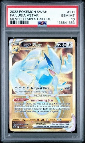 Lugia VSTAR (Secret) 211/195 Swsh12: Sword & Shield - Silver Tempest PSA 10