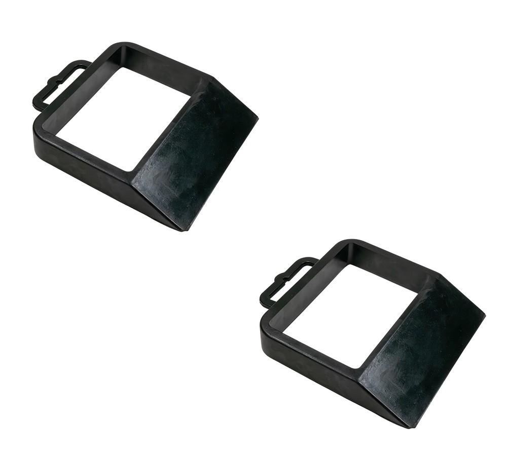 2 Pack 13-3/8" x 11-5/8" x 2" Rubber Pallet Jack Heavy Duty Wheel Stopper w/ ...