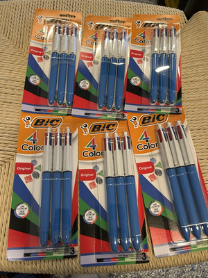 BIC 4-Color Original Retractable Ball Pens, Medium Point (1.0Mm), 6 3pks