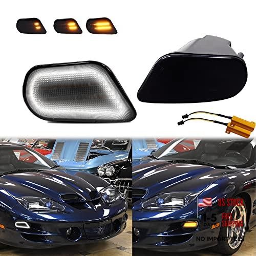 Smoked Lens Front Corner Side Marker Parking Lights Smoked Lens Switchback LED