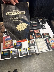 SEGA Genesis 1601 16-Bit Console Bundle 2 Controls + 15 Games NO RESERVE LOT 🔥