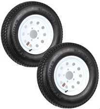 2-Pk Trailer Tire Rim ST175/80D13 175/80 B78-13 LRC 5 Lug White Modular Wheel
