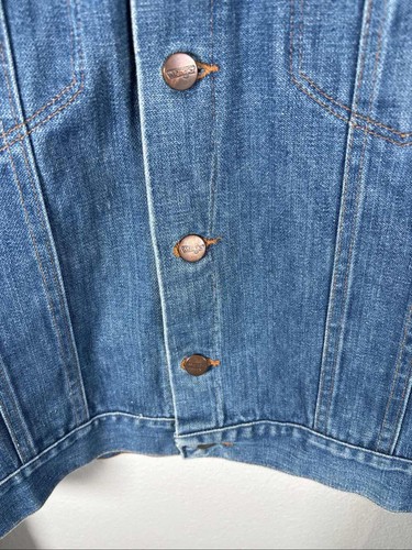 Vintage Wrangler Herren Blue Denim Trucker Jacke Western Größe L - Bild 3 von 12