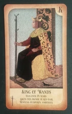 Hinkler Secrets of the Tarot Card King Of Wands 4.75" X 2.75"