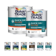 Dulux Trade Quick Dry Gloss, Satinwood & Undercoat Water Based Wood Metal Paint