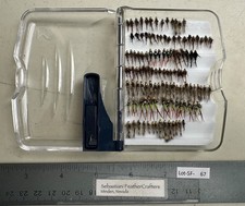 ~120 Assorted Midge Flies With StreamWorks Flybox Lot-SF 67