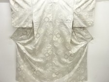 7520615: JAPANESE KIMONO / ANTIQUE KIMONO / SILK / TSUMUGI / WOVEN KIKU