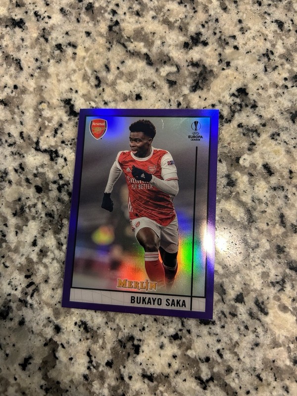 2020/21 Topps Merlin Chrome Purple Refractor /299 Bukayo Saka Arsenal