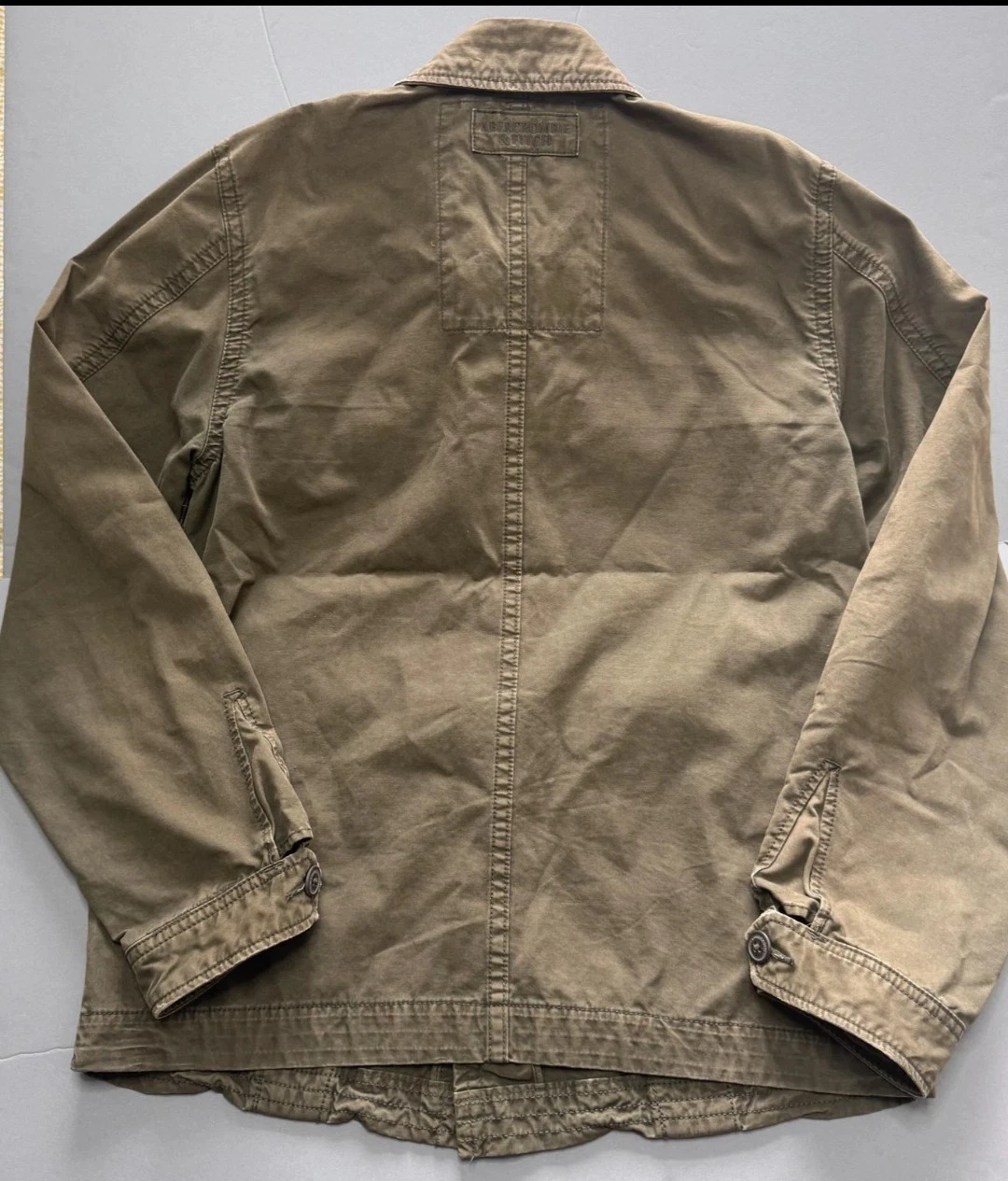 Abercrombie & Fitch Sentinel Jacket Mens XL Green Canvas Field Military Vintage image 2