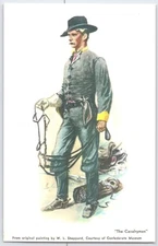 The Cavalryman Civil War Postcard by W. L. Sheppard Confederate Museum