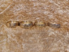 X4 18k stamped gold rings bundle joblot