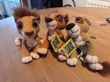Seltene Disney König der Löwen Simbas Pride Beanie Mattel 3er Set 1998 Kovu Vitani Nuka
