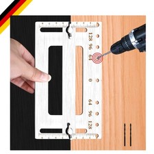 Edelstahl Bohrschablone für Schrankgriffe, 4 Lochabstände, schnelle Montage