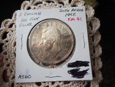 1949 South African 5 Shilling Silver Coin