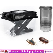 Acrylic Reptile Cricket Keeper Calcium Powder Mixer Combo Feeding Nutrition New