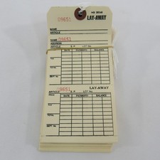 Qty. 50 Off-White Layaway Tags Merchandise Price Tags