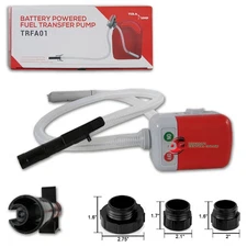 Battery Powered Tera Pump TRFA01 Fuel Transfer Pump With Intake Hose & Nozzle