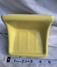 Vintage Very Yellow Texas Yellow Ceramic Soap Dish Holder NOS