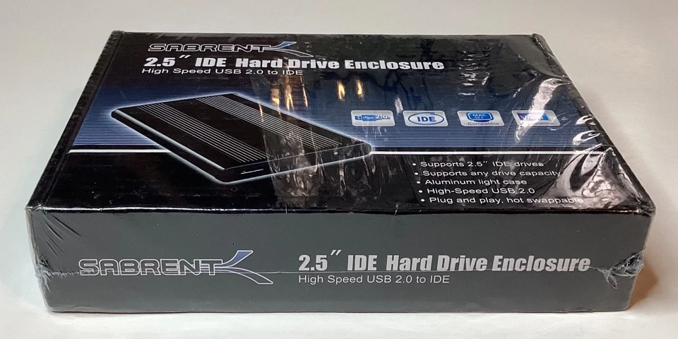 NEW SABRENT 2.5” IDE HARD DRIVE ENCLOSURE HIGH SPEED USB 2.0 TO IDE- SEALED - Image 3 of 4