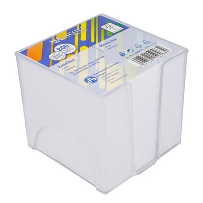 Westcott Notizzettel weiß 800 Blatt in Zettelbox, Notizblock mit 9 x 9 cm Papier