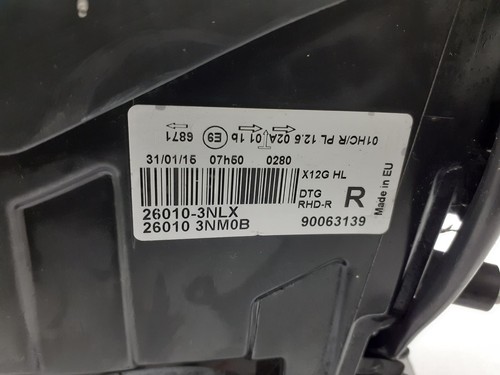 Faro delantero derecho Nissan LEAF O/S 2010-2017 5 puertas hatchback - Imagen 10 de 10