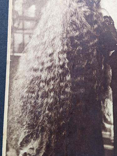 Antique Cabinet Photograph Beautiful Woman Long Hair Odd Circus Naomi Sutherland - Picture 4 of 12