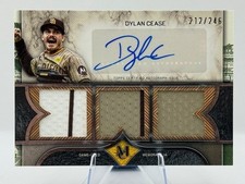 🔥 Dylan Cease Auto /246 Signature Swatch Triple Relic 2025 Topps Museum Padres