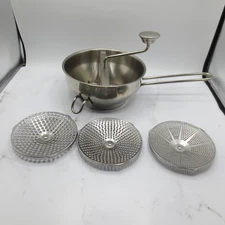 Hungry Artisan Stainless Steel Food Mill With 3 Milling Discs Food Prep