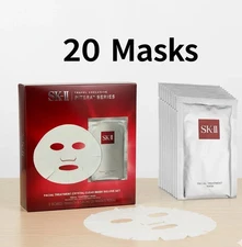 SK Facial Treatment Mask 20-Pack (PITERA) Hydrating Brightening Sheet Masks NEW