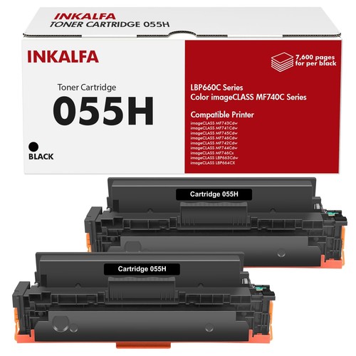 055H Black Toner Cartridge High Yield 055 MF743Cdw Compatible for Canon 055H ...