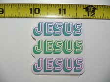 TRIPLE JESUS SMALL STICKER DECAL CHURCH CHRISTIAN FAITH BELIEF FUNNY
