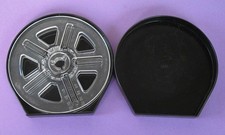 60m Super-8 Film-Spule Ø:12,5cm Leerspule Filmfangspule Kunststoff-Box 70er(GD)
