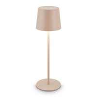 Akku Tischlampe Led Kabellos Lampe IP44 Dimmbar 33Cm Outdoor Tischleuchte Beige