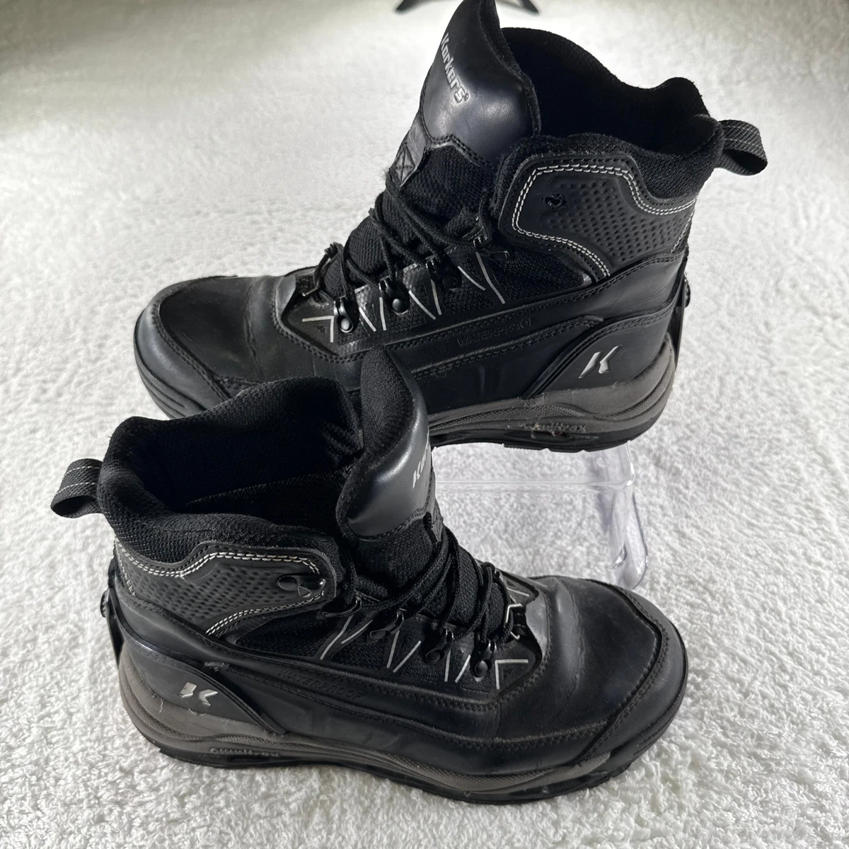 Korkers Waterproof Black Men\'s Lace Up Boots Size 10 Swappable‎ Soles Hiking Korker main image 4