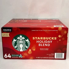 Starbucks Holiday Blend Coffee 64 K-Cup Pods Old Stock