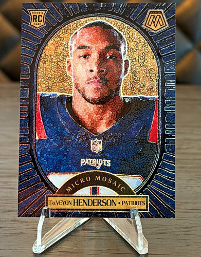 Panini 2025 Mosaic Football TreVeyon Henderson Patriots Micro Mosaic RC CLEAN!!
