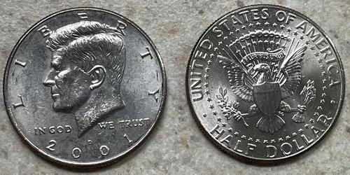 2001 (P or D) Kennedy Half Dollar, Circulated but NICE! - ONE COIN