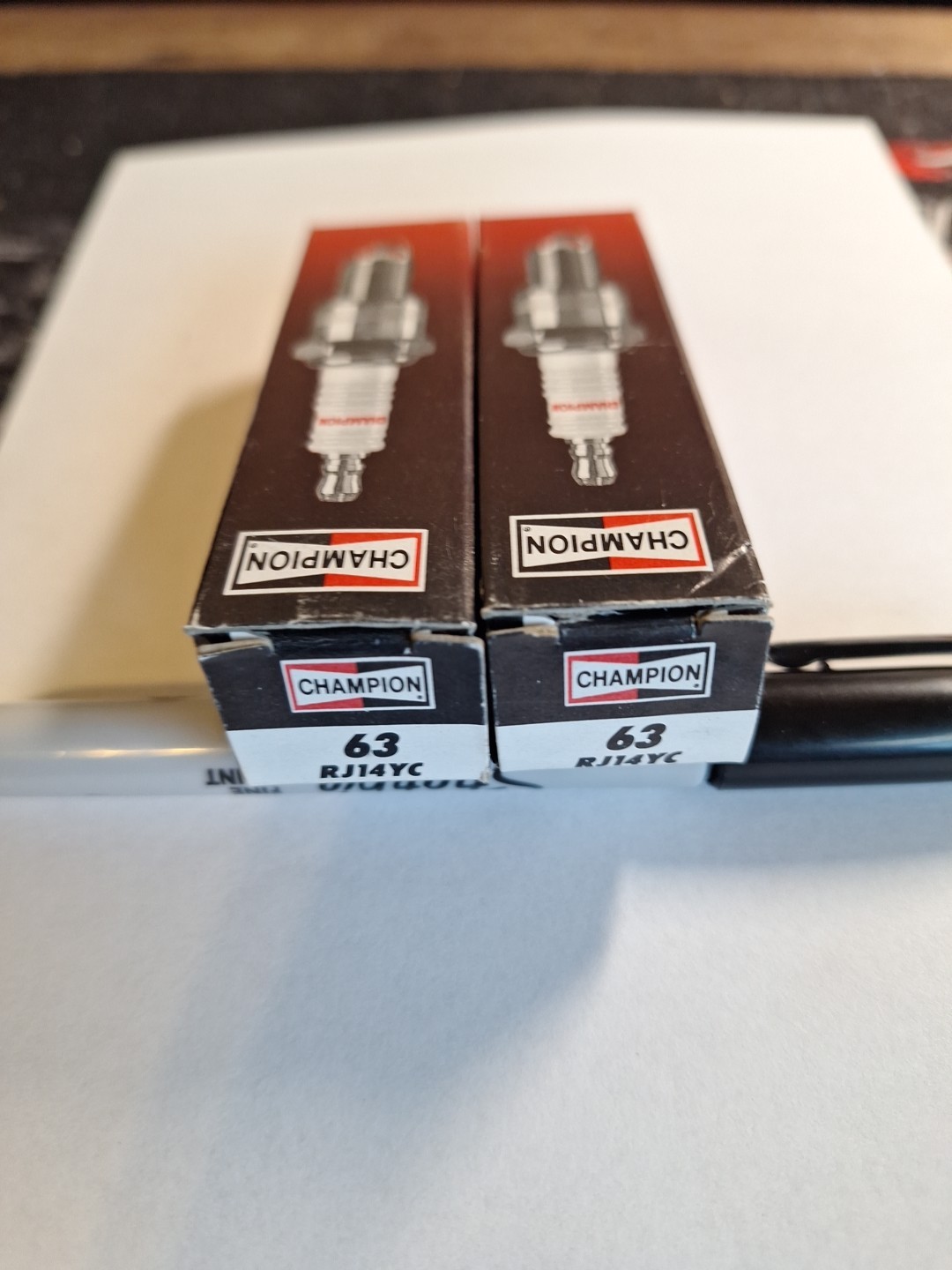 Pack Of 2 Genuine Champion  RJ14YC 63 Spark Plugs.