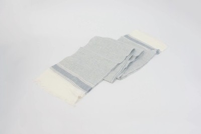 NWT Brunello Cucinelli Men 100% Linen Stripe Print Scarf  A258