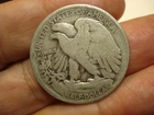 USA  SILVER WALKING LIBERTY  50  CENTS   1934 D