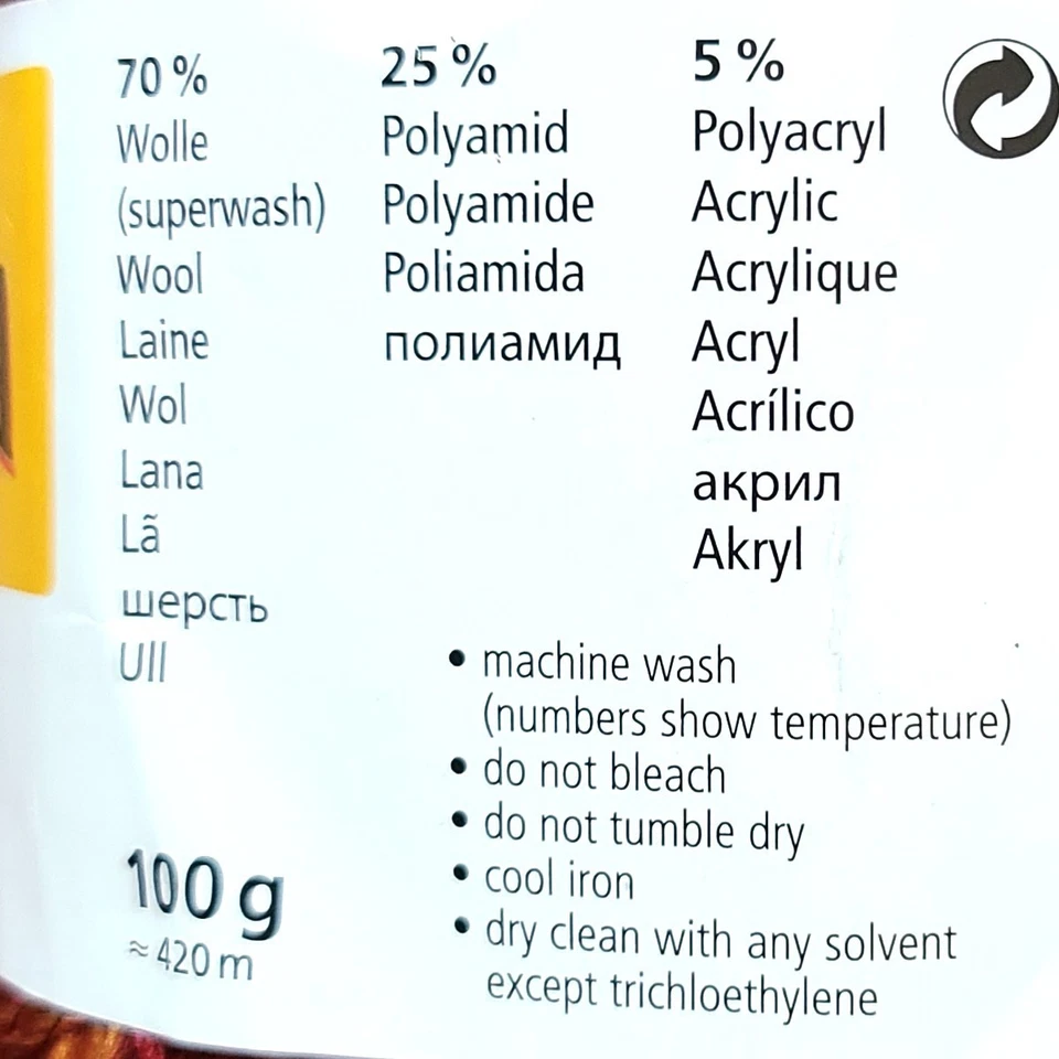 1 madeja - efecto tinte a mano de Regia (70% lana superlavada/25% poliamida/5% acrílico) Foto 4 de 4