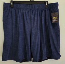 Athletic Works Men's XL Knit Jersey Shorts BLUE BLACK Lightweight 9" 10726