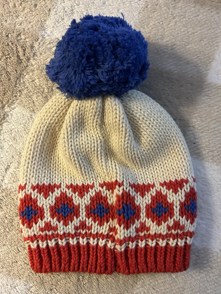 BABY GAP 6-12 MONTHS #1 Birthday KNIT BEANIE HAT 100% COTTON - Image 2 of 4