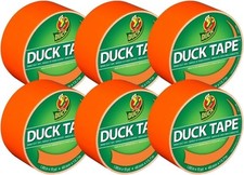 Duck Brand 1265019 C Color Duct Tape, 1.88 in. x 15 yd, 6-Roll, Neon Orange,...