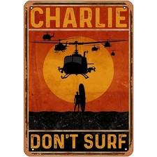 Vintage Charlie Don't Surf Retro Tin Metal Signs Home D cor Wall Art 8x12