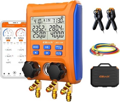 Wireless HVAC Digital Manifold Gauge Set with Hoses